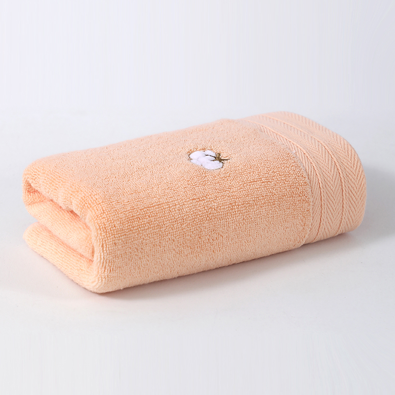 鲸轩 M615 34*74cm 110g 山沐优品潮流水纹 毛巾 (计价单位:条) 橙色