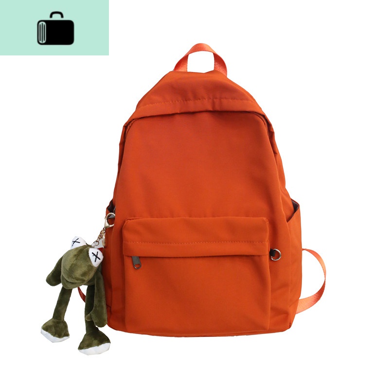 书包女泫雅风韩版高中生纯色百搭校园双肩包女大学生休闲旅行背包NEWLAKE高清大图