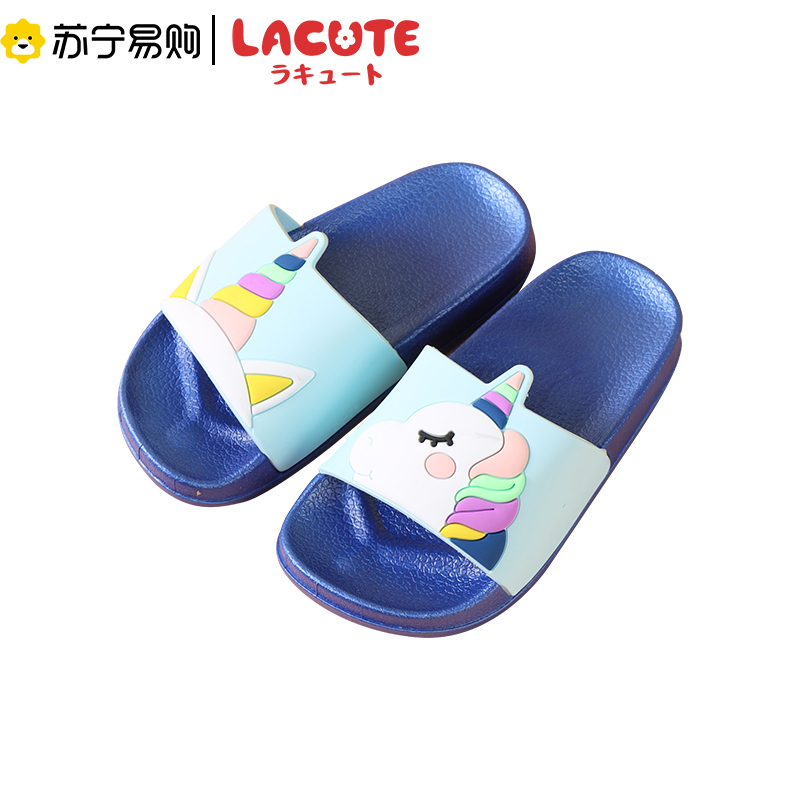 乐可爱儿童拖鞋夏卡通独角兽女童防滑软底凉拖鞋外穿男童一字拖1-3-5-7-9岁