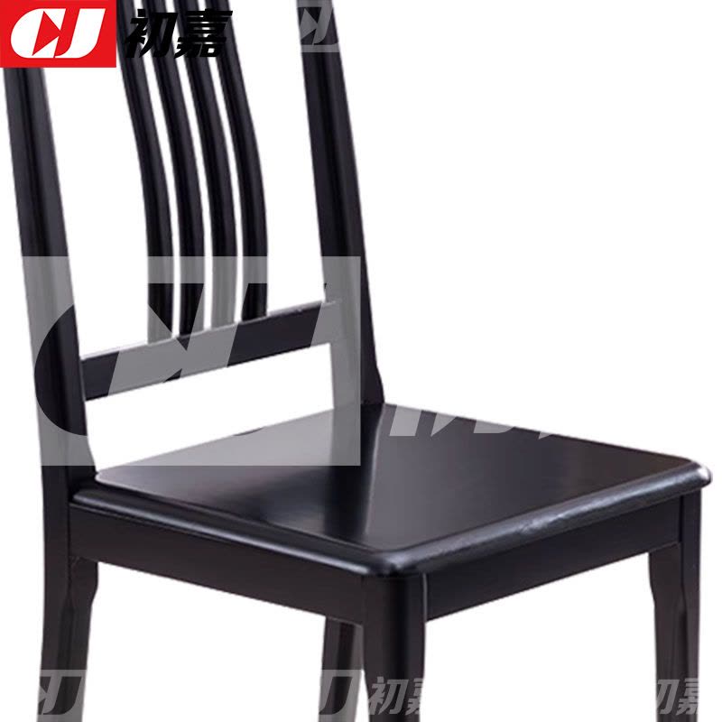 初嘉(CJ)实木餐椅餐凳靠背椅子图片