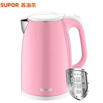 苏泊尔（SUPOR）电水壶 SWF15E19C 双层防烫保温 304不锈钢电热水壶 1.5L 烧水壶 STRIX温控器