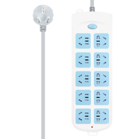 公牛(BULL)GN-605插座排插 接线板过载保护10 孔 3米
