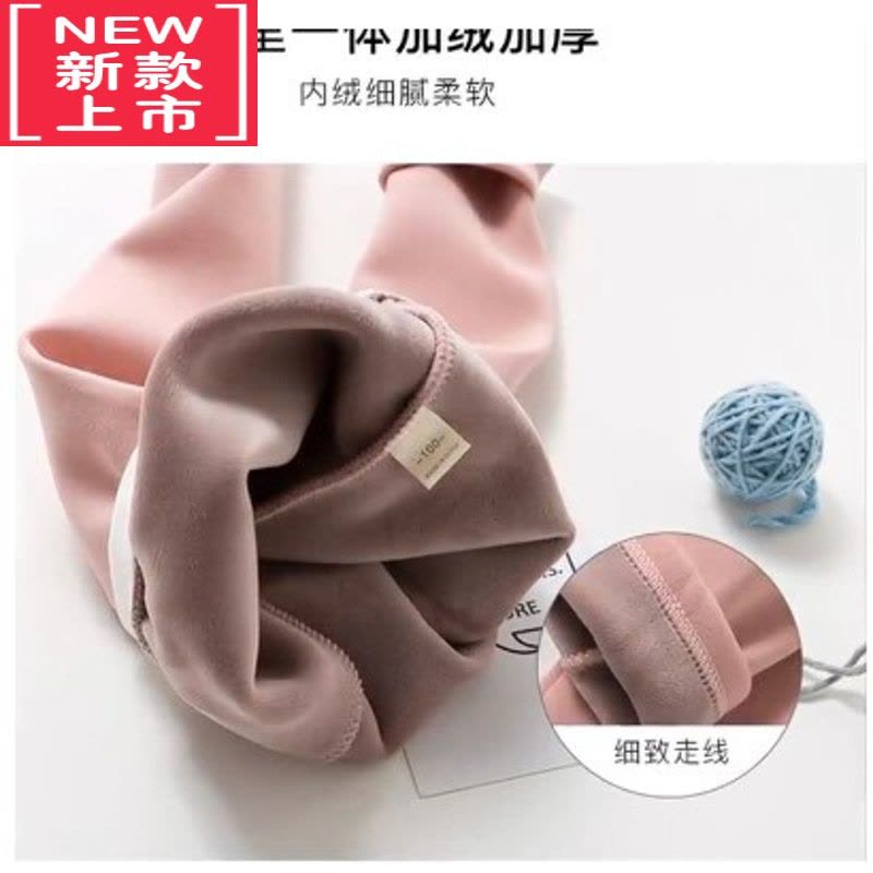 可莉允女童裤子春秋冬季加绒儿童打底裤加厚休闲小童棉裤宝宝保暖裤外穿图片