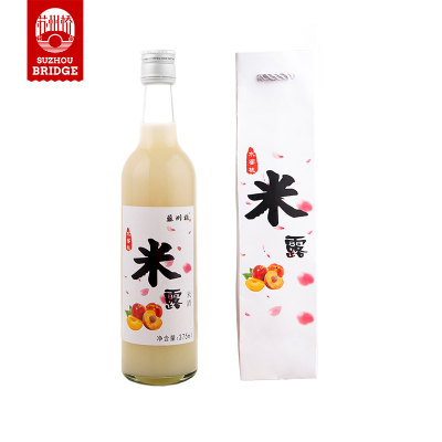 苏州桥米酒桂花米露水蜜桃女微醺晚安甜酒水醪糟0.5度375ML