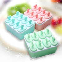 美之扣bbm12方形棒冰模 北欧粉雪糕模具卡通创意DIY冰淇淋家用冰棒冰棍自制冰箱冻冰块盒塑料雪糕模其他厨房用品小工具