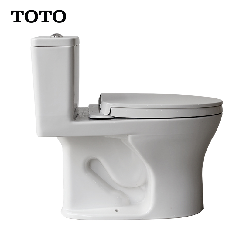 TOTO卫浴超漩式家用马桶无棱内壁连体节水智洁釉面坐便器817 坑距305