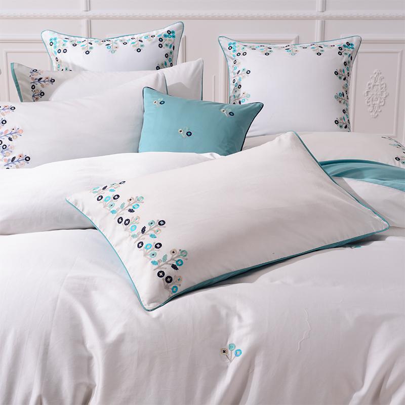 美帮汇60支长绒棉四件套全棉全棉1.8m床上用品床单被套轻奢小香风1.5米