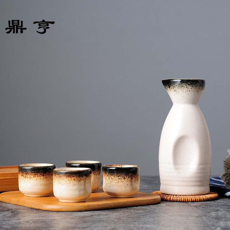 鼎亨日式复古风清酒酒具套装家用白酒盅陶瓷烈酒杯酒壶温酒器喝酒