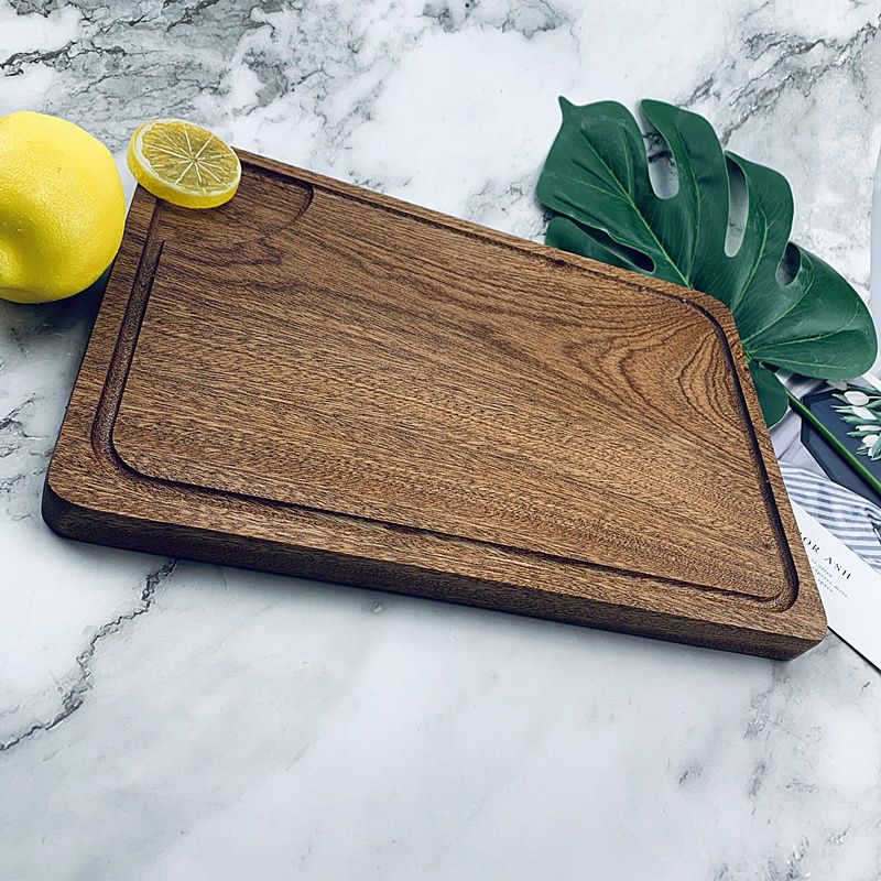橡木提手凹线3015厚17cm沙比利牛排板牛扒板家用面包板披萨板熟肉搁置