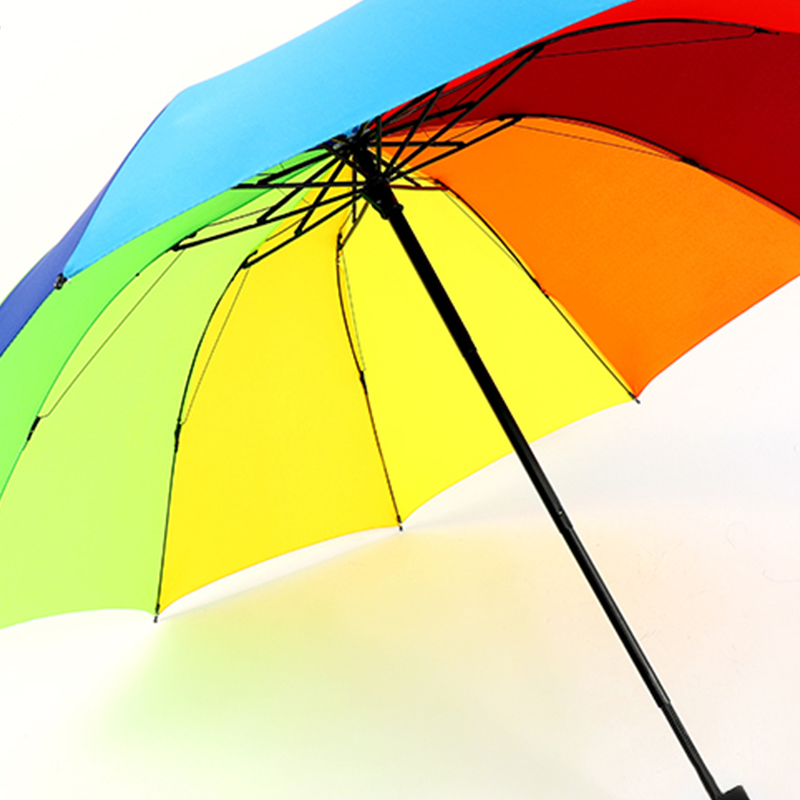 手动钢骨伞架 碰击布 橡胶漆手柄 YF-S2021042 晴雨两用伞高清大图
