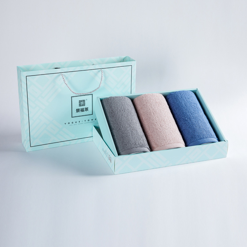 景福莱 130克全棉毛巾3条装 JFL-SM05/盒