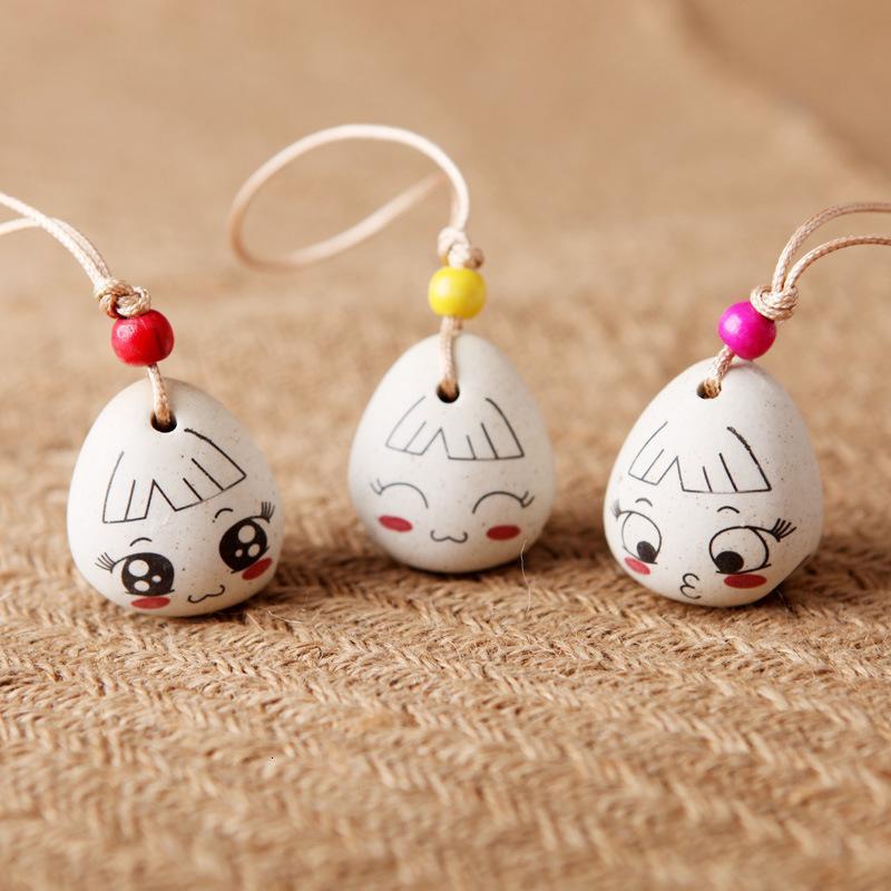 景德镇手工饰品手绘陶瓷铃铛饰车挂饰陶泥包包挂饰品jdqg3714送女朋友