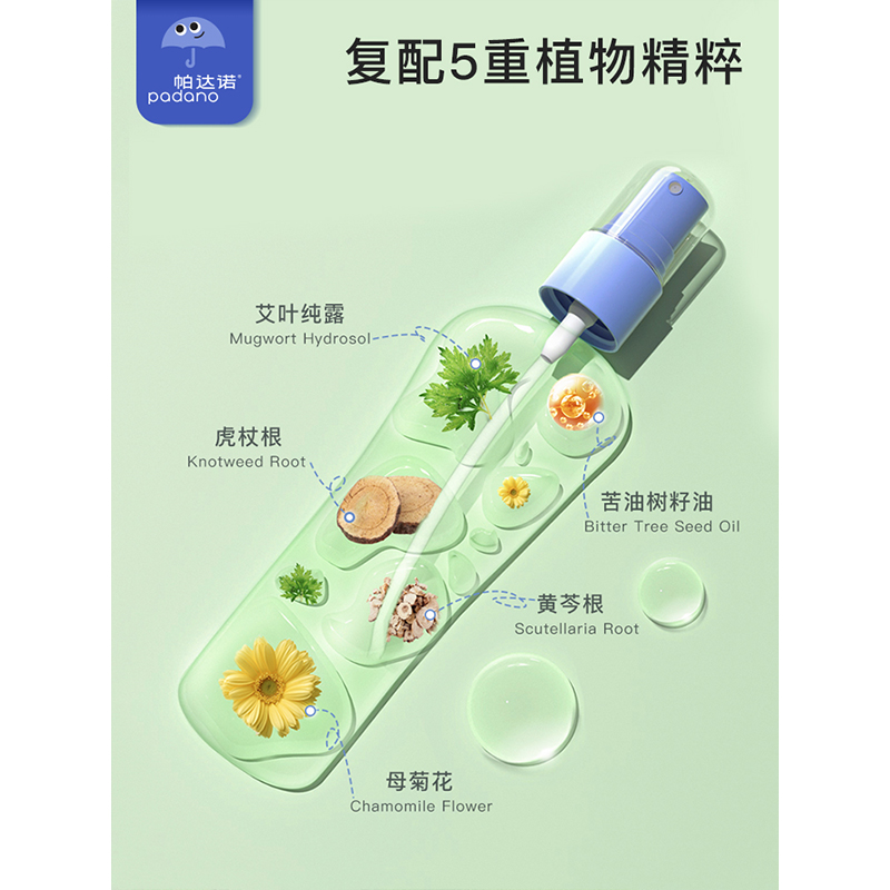 帕达诺驱蚊喷雾[0酒精0香精]50ml*6-户外便携高清大图