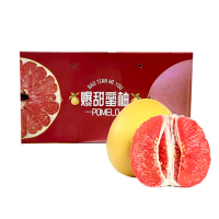 礼盒装【苏鲜生】新鲜福建平和红心柚 送开果器 净重4.5斤 2个 中果 新鲜柚子水果 蜜柚