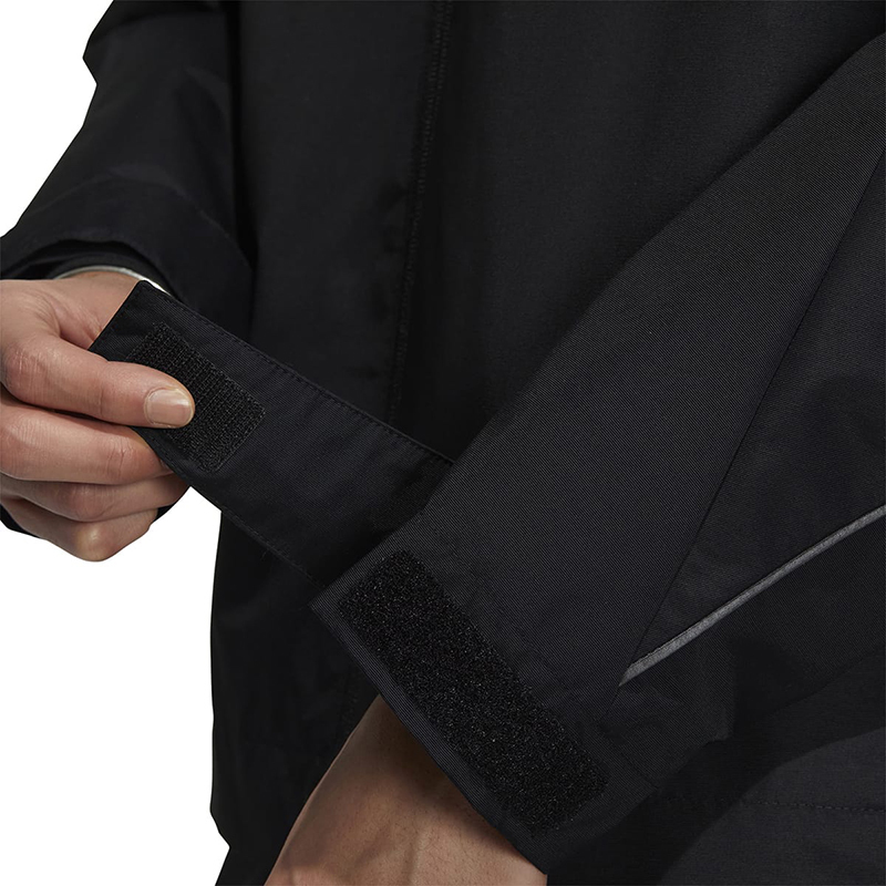 adidas 纯色品牌Logo贴标拉链连帽夹克外套 男款 黑色 HY5831