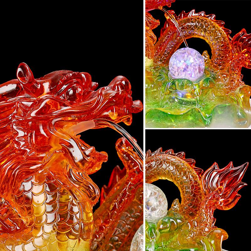美帮汇流水摆件家用小水流景观财源滚滚客厅装饰品高清大图