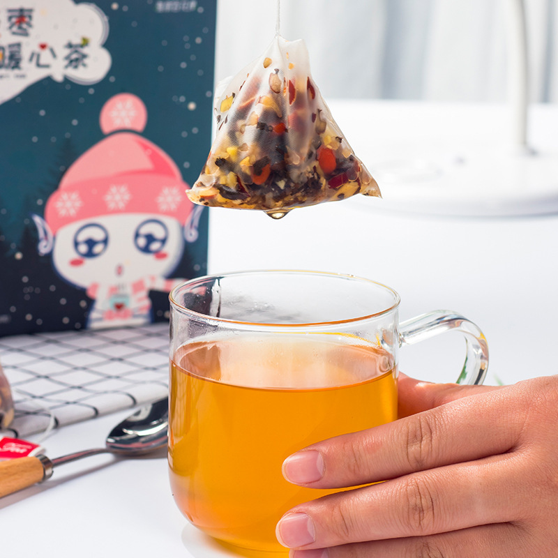 雅丽百花缘 姜枣暖心茶120g(8g*15袋) 盒装 姜茶 桂圆 红枣 枸杞 三角茶包 生姜 红茶 组合花茶 甘草茶