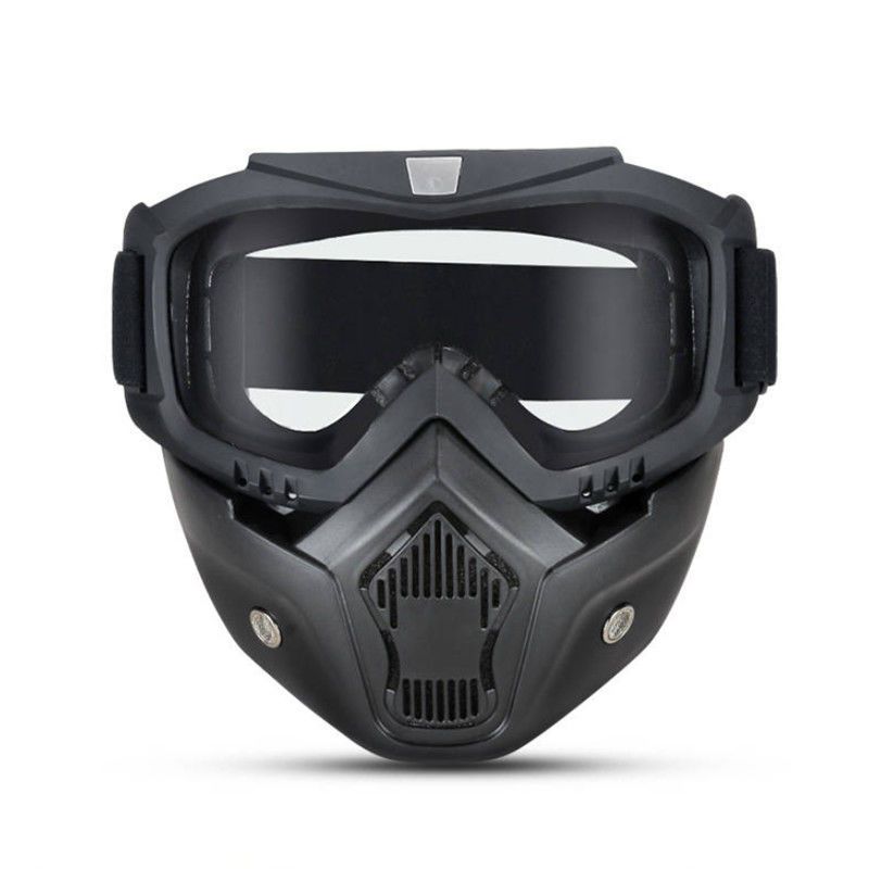 骑行面甲摩托车防护罩防风防沙骑士防生化面罩防飞溅冲击打磨喷漆单独