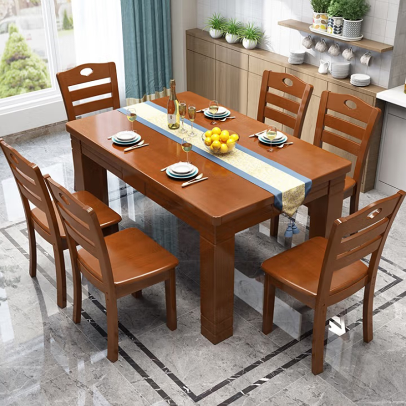 合祥源 餐桌椅组合配四椅 1200*700*750mm QX-CZ09 单位:套高清大图