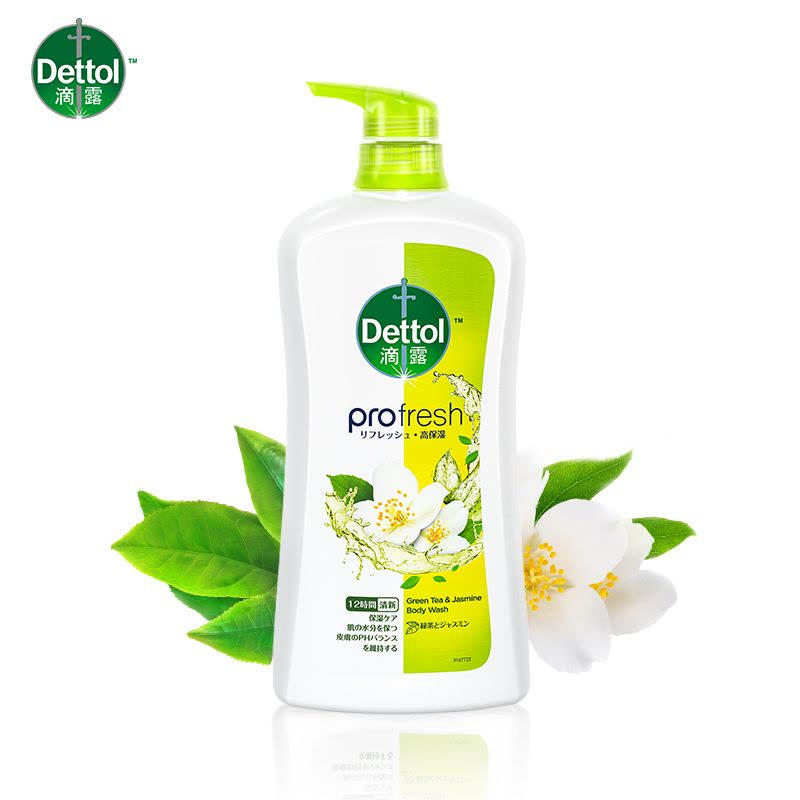 滴露清爽保湿沐浴露 茉莉与绿茶清香950g*2瓶图片