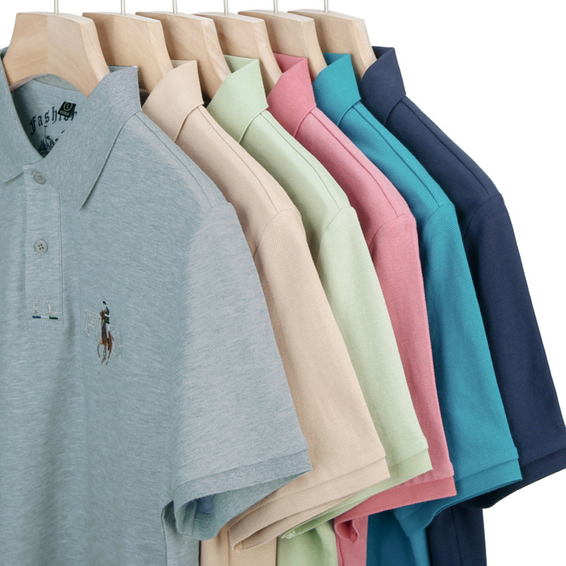短袖t恤男士polo衫夏季中老年保罗半袖体恤上衣男装高清大图