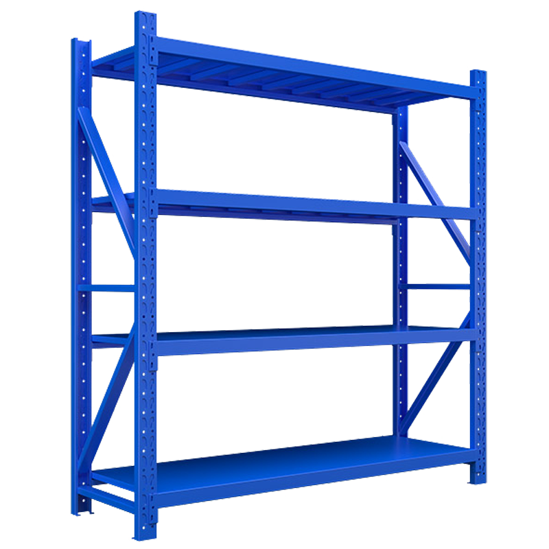 臻远 ZY-HJ-44 仓储货架仓库超市置物家用层架收纳架子 重型1500*600*2000四层副架 蓝色高清大图