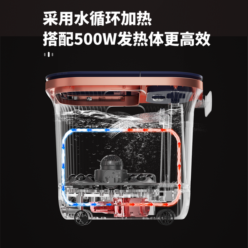 荣事达 泡脚桶足浴盆全自动按摩洗脚盆洗脚桶泡脚盆电动加热恒温高深桶喷淋冲浪