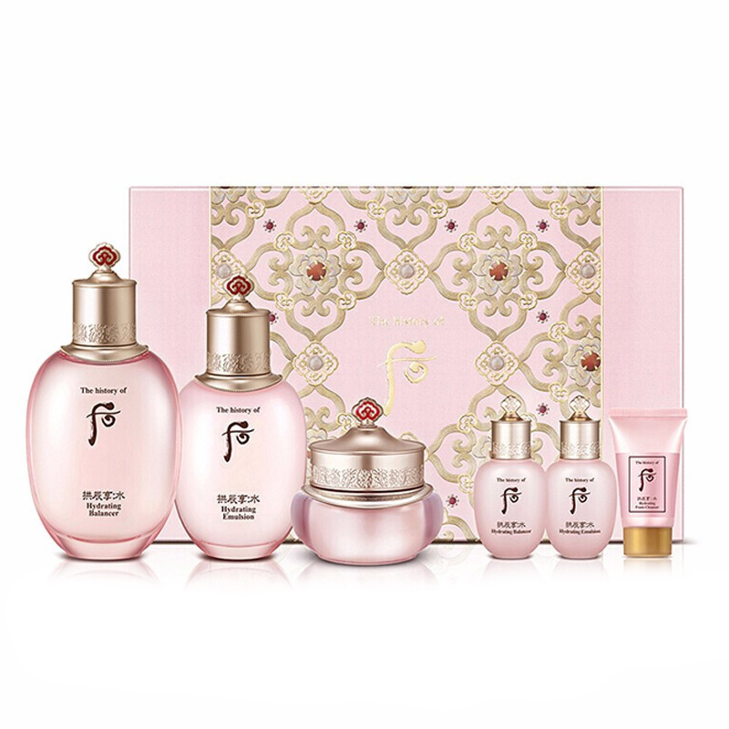 韩国whoo后套装盒套装护肤化妆品保湿面部护肤套装礼盒拱辰享水妍水乳