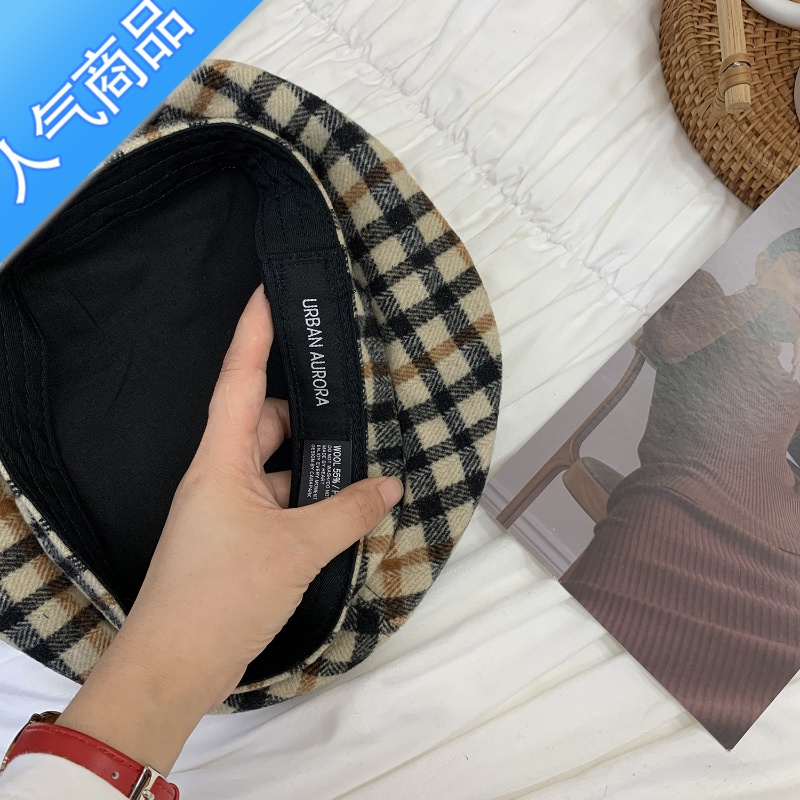 SUNTEK炒鸡吸晴的一款贝雷帽吖英伦复古风画家帽秋冬帽子女休闲韩版百搭