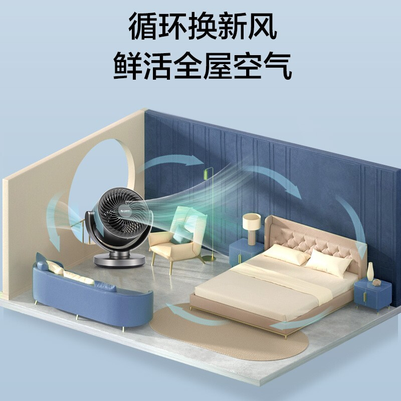 格力(GREE)空气循环扇台式风扇家用直流变频电风扇定时预约WIFI智控香薰小风扇预约电扇 FXTZ-1507Bg3高清大图
