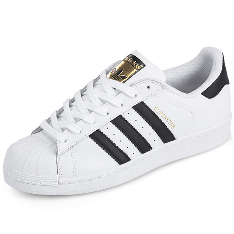 阿迪达斯(adidas) 三叶SUPERSTAR 金标贝壳头男女经典系带板鞋C77124