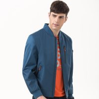 七匹狼户外运动夹克男装 jacket纯色茄克飞行员夹克