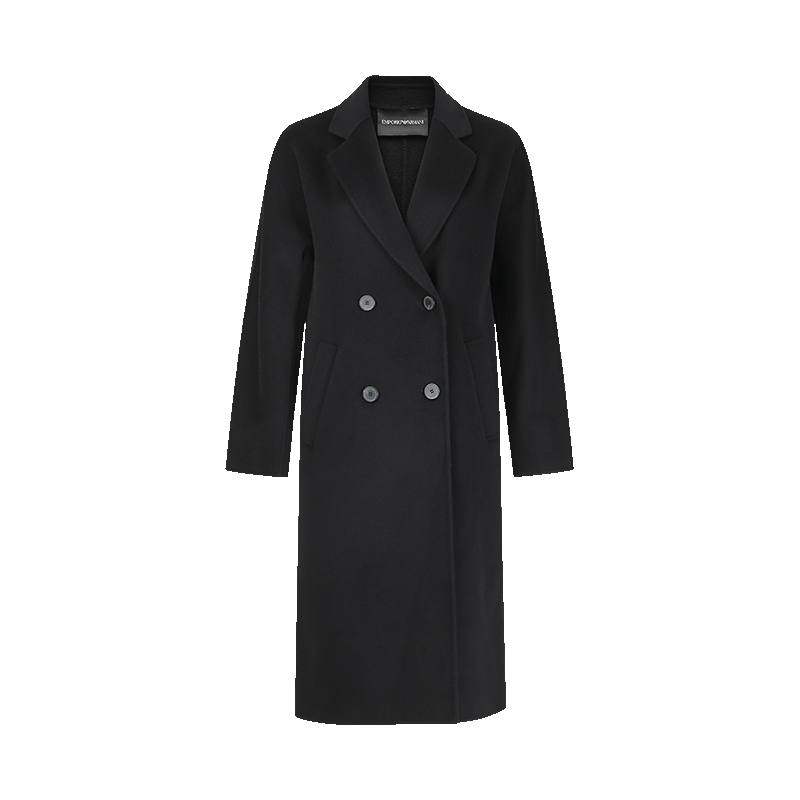 阿玛尼emporioarmani秋冬款女士绵羊毛长款大衣外套8n2l022nwez