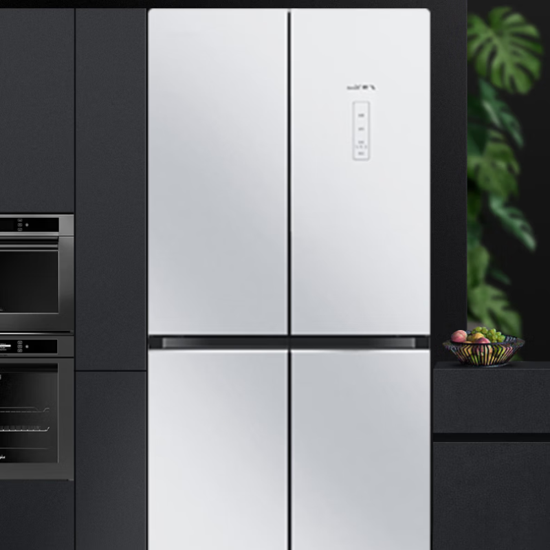 新飞(frestec)三重除菌厚度600 嵌入式 439升 风冷无霜 月华白玻璃面板 BCD-439WGQ8E高清大图