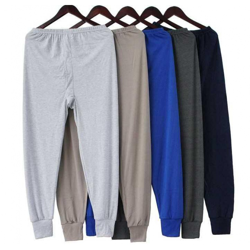 广州春秋裤男纯棉单件男士高腰衬裤线裤大码宽松厚款全棉内衣