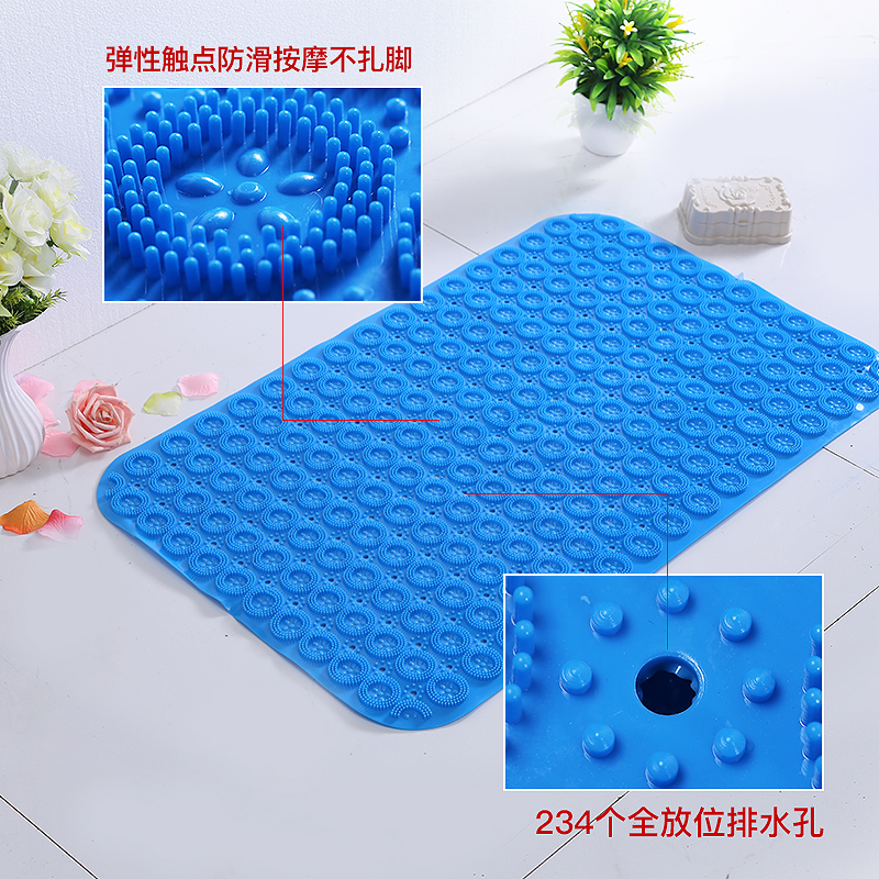 防水浴室防滑垫pvc卫生间地垫家用淋浴房洗澡卫浴厕所脚垫子吸盘 三维工匠高清大图