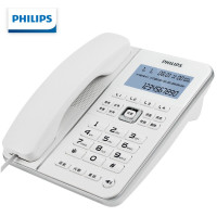 飞利浦（PHILIPS）电话机座机 固定电话 办公家用 一键拨号 来电报号 CORD228(白色)