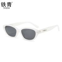 铁青猫眼偏光眼镜PG18 个 果冻白框灰片