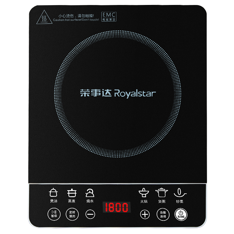 荣事达电磁炉家用2200W大功率爆炒 触控 加厚微晶磨砂面板 IH加热多档火力 智能定时 C22-HB19