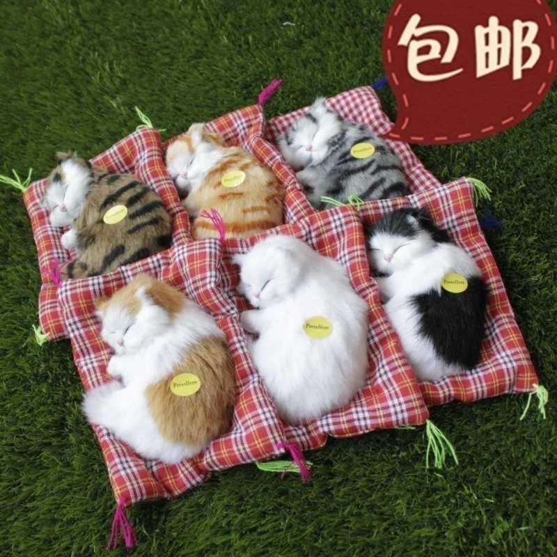 仿真猫咪可爱猫咪毛绒玩具公仔玩具猫儿童玩具送闺玩偶