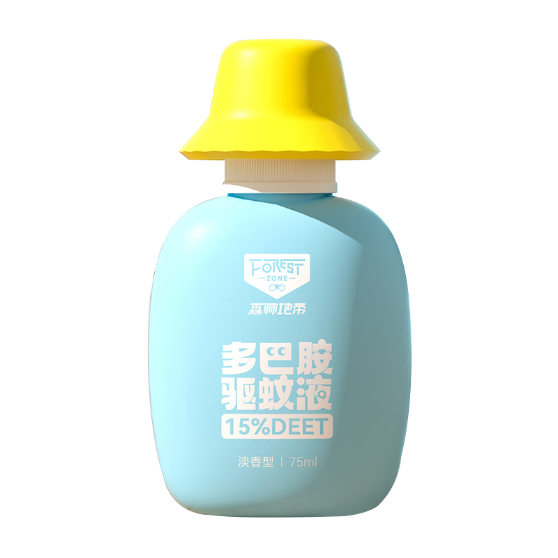 森林地带 驱蚊液75ml多巴胺渔夫帽(15%避蚊胺无香)【SLDD010】