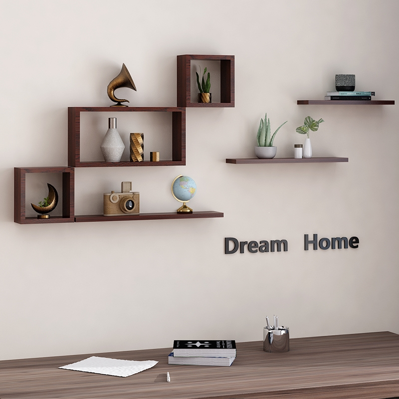 墙上置物架客厅电视背景墙装饰架曼莎佳人壁挂创意格子墙壁柜卧室墙面