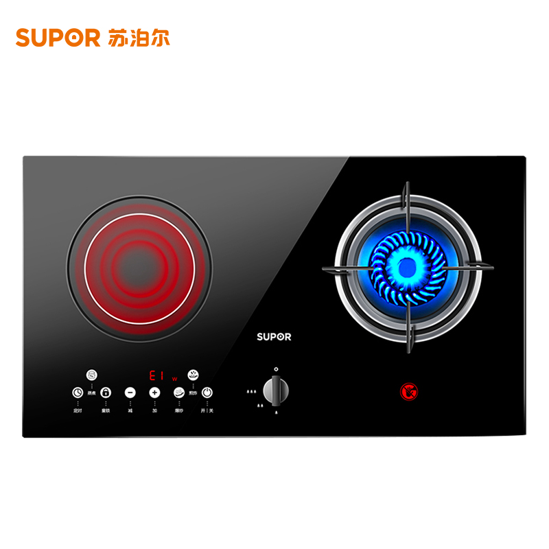苏泊尔(SUPOR) CB709气电灶电磁炉煤气灶一体嵌入式 气电两用燃气灶 黑晶面板(天然气)
