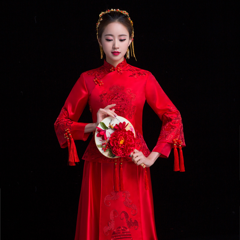 动真格(DongZhenGe)秀禾服新娘2018新款结婚