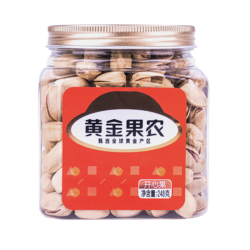黄金果农开心果 248克大罐装 香脆可口美味零食高清大图