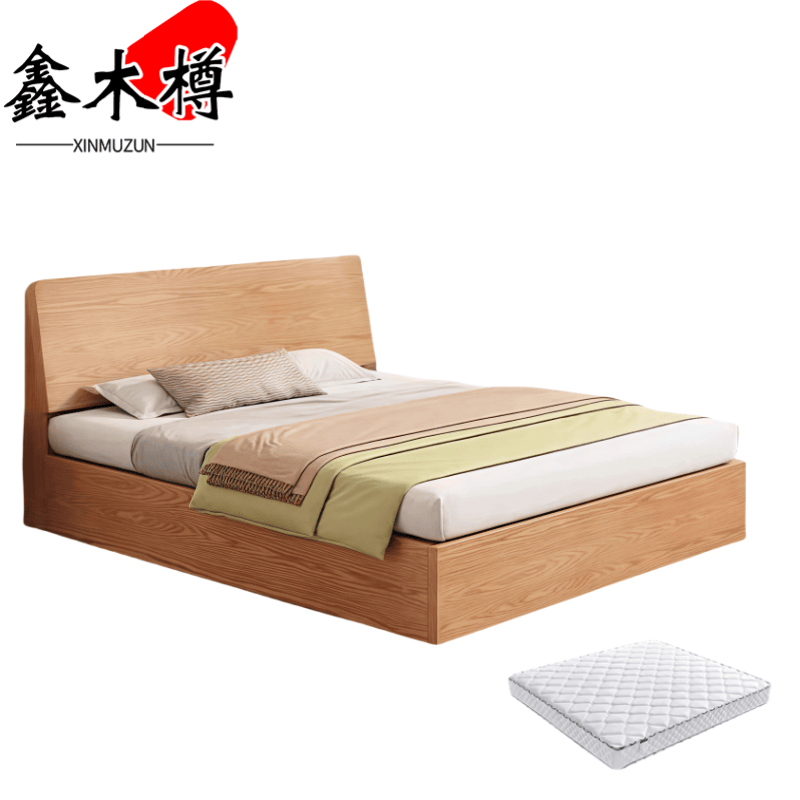 鑫木樽单人床1.2m+床垫套高清大图