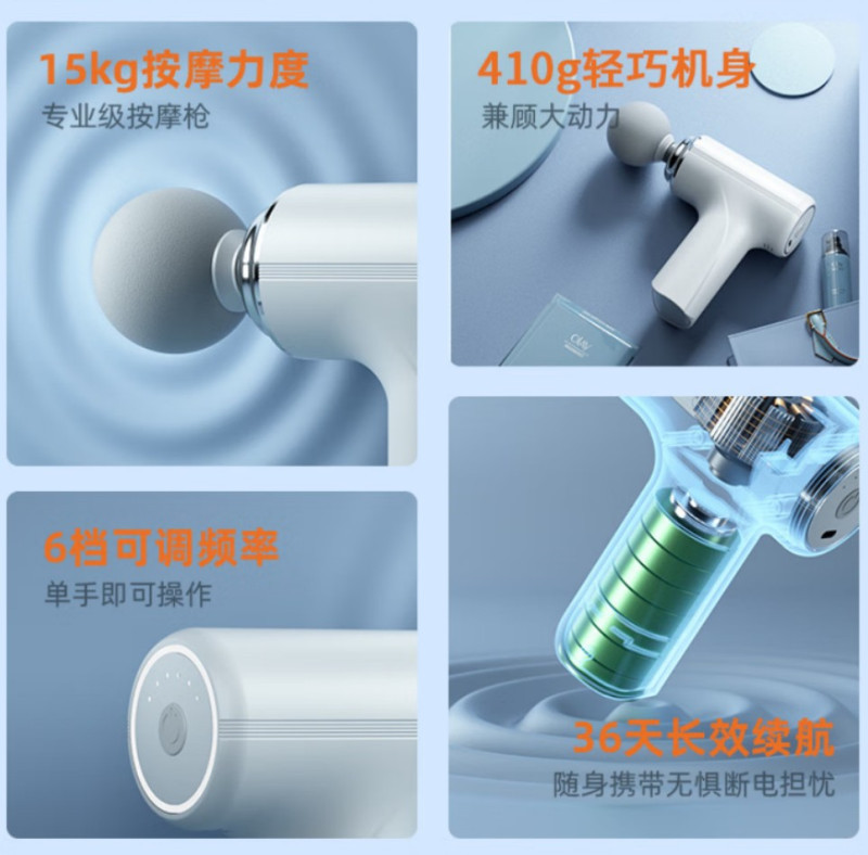 豹牌 迷你筋膜枪 (无刷电机)BP-F8高清大图
