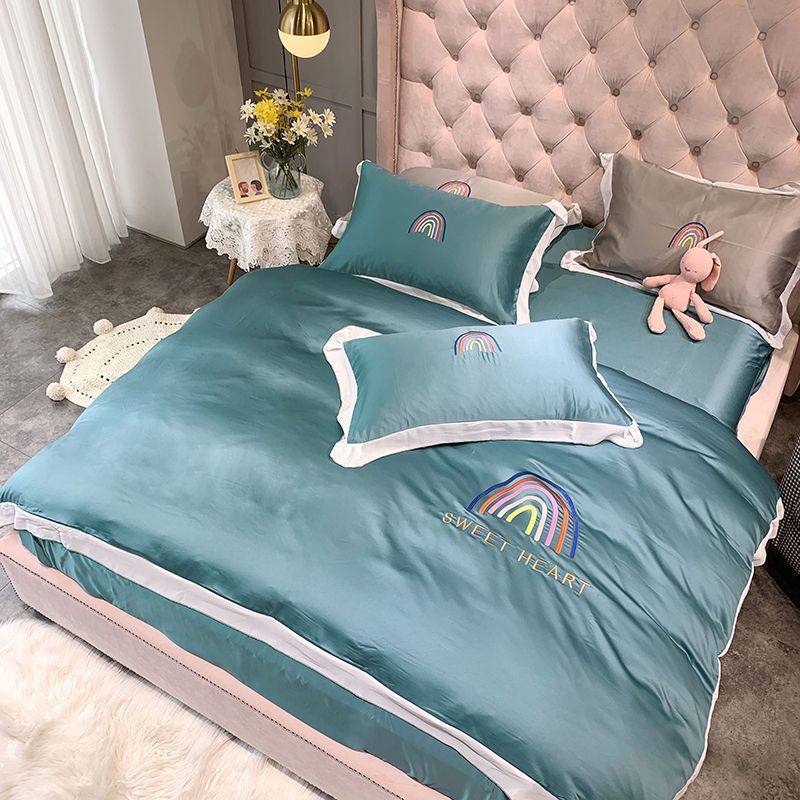 床上四件套款床单亲肤一米八被罩220×240四季通用个性高清大图