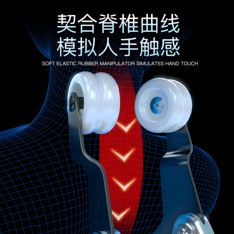AUX/奥克斯豪华智能按摩椅N3家用全身全自动太空豪华舱小型多功能电动沙发深V零重力颈椎肩腰揉捏按摩器 灰色