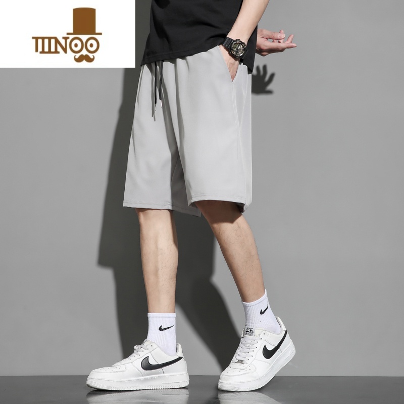 YANXU~短裤男款外穿宽松运动休闲潮牌夏季冰丝速干五丝~动X高清大图